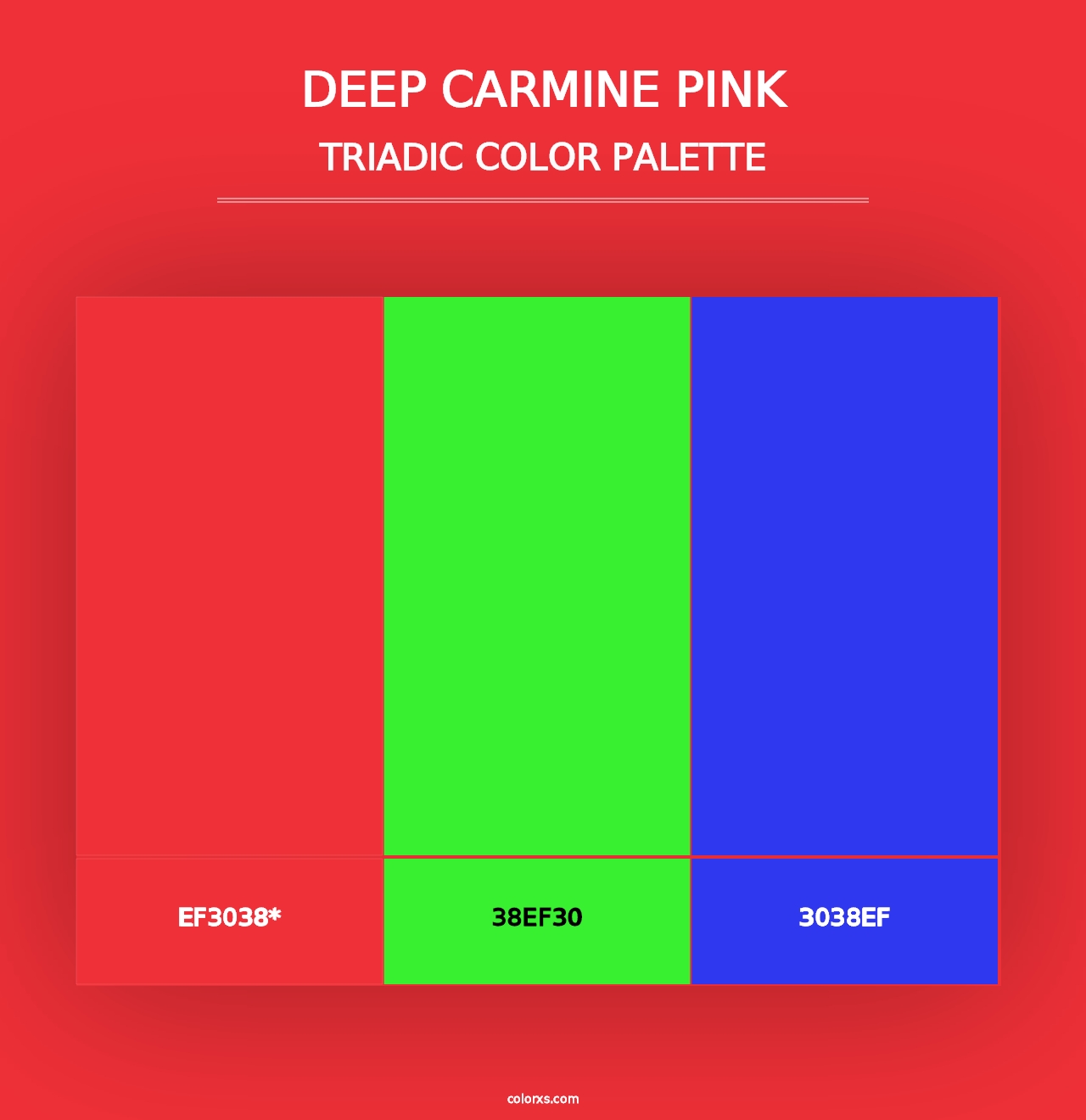 Deep carmine pink - Triadic Color Palette