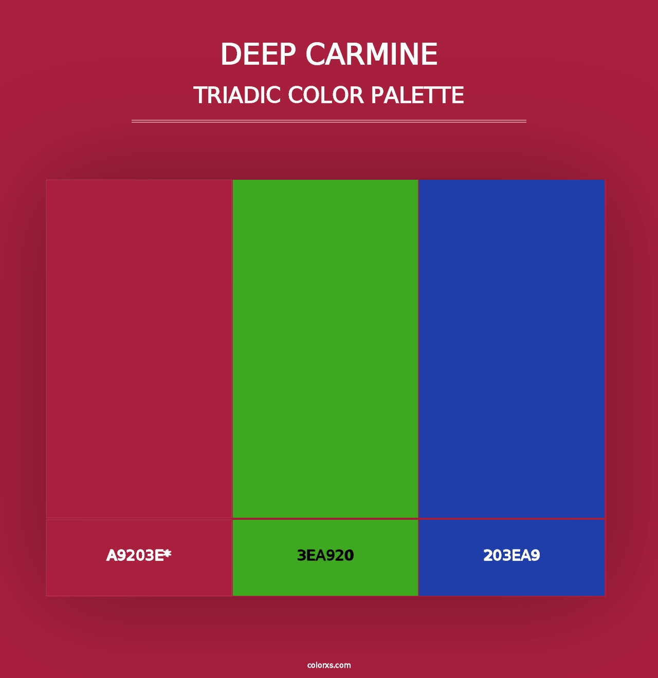 Deep Carmine - Triadic Color Palette