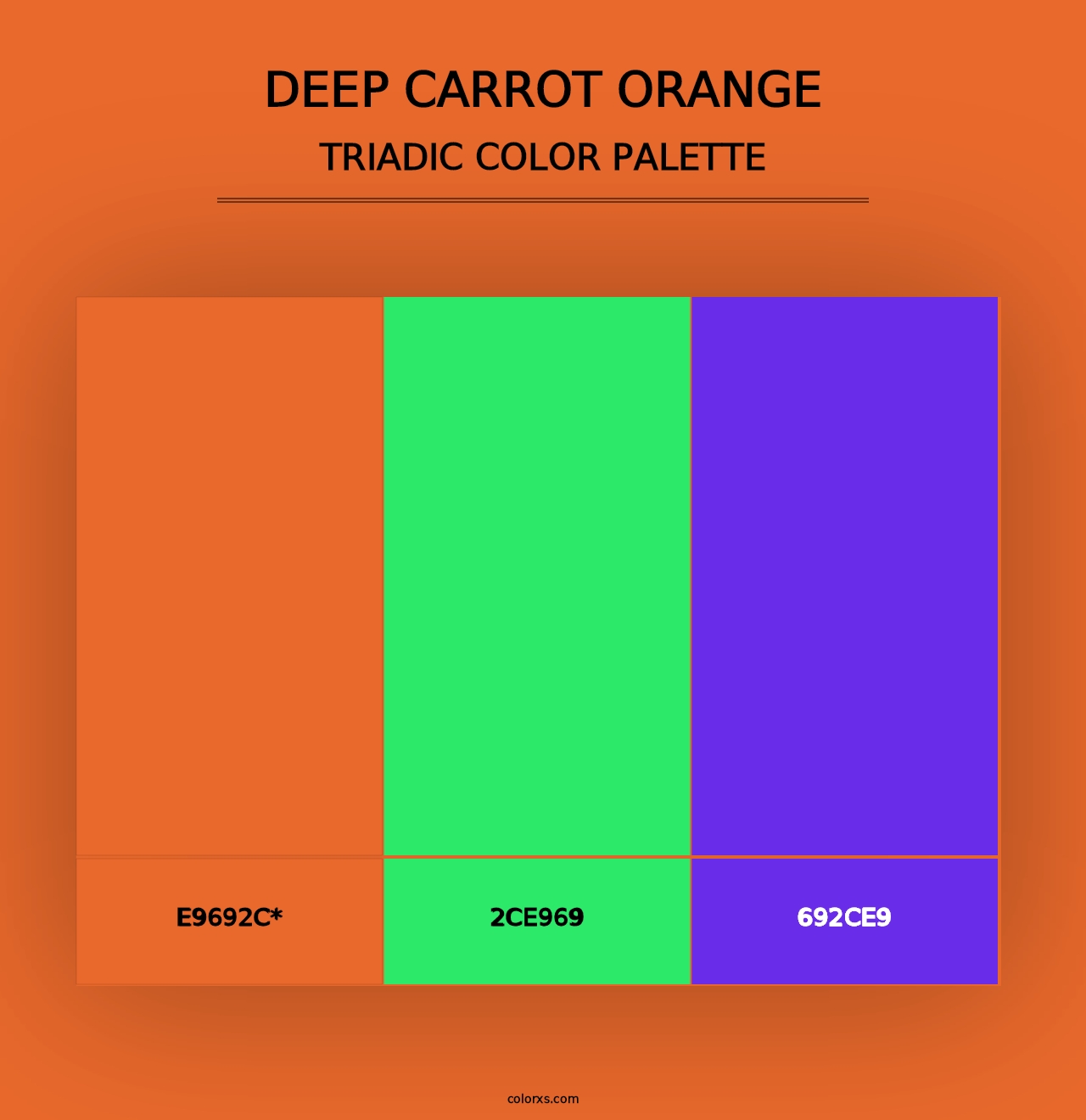 Deep Carrot Orange - Triadic Color Palette