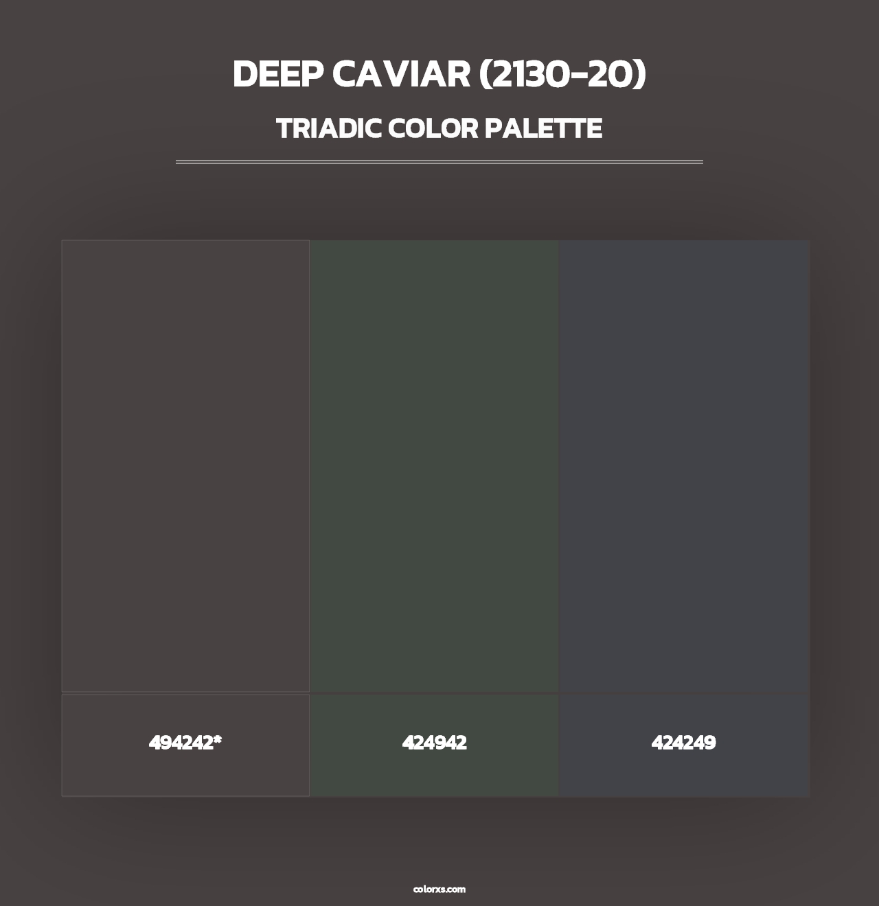 Deep Caviar (2130-20) - Triadic Color Palette