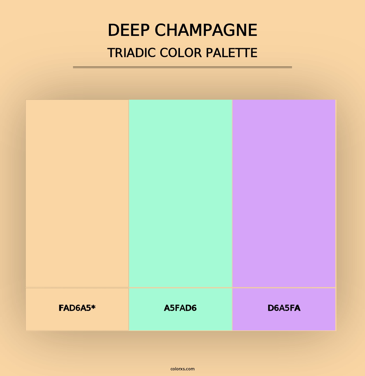 Deep Champagne - Triadic Color Palette