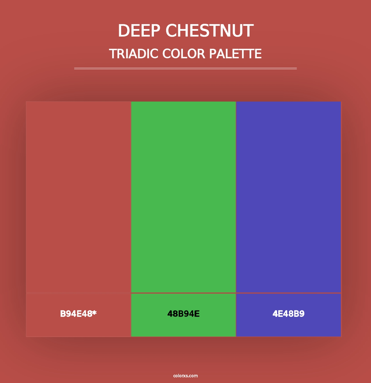 Deep Chestnut - Triadic Color Palette