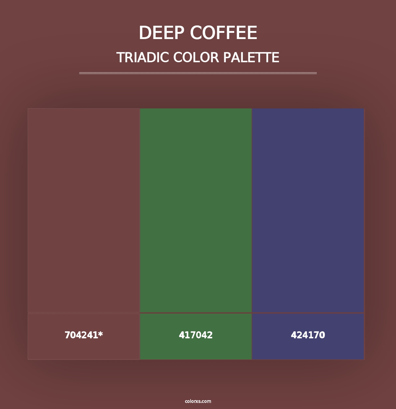 Deep Coffee - Triadic Color Palette