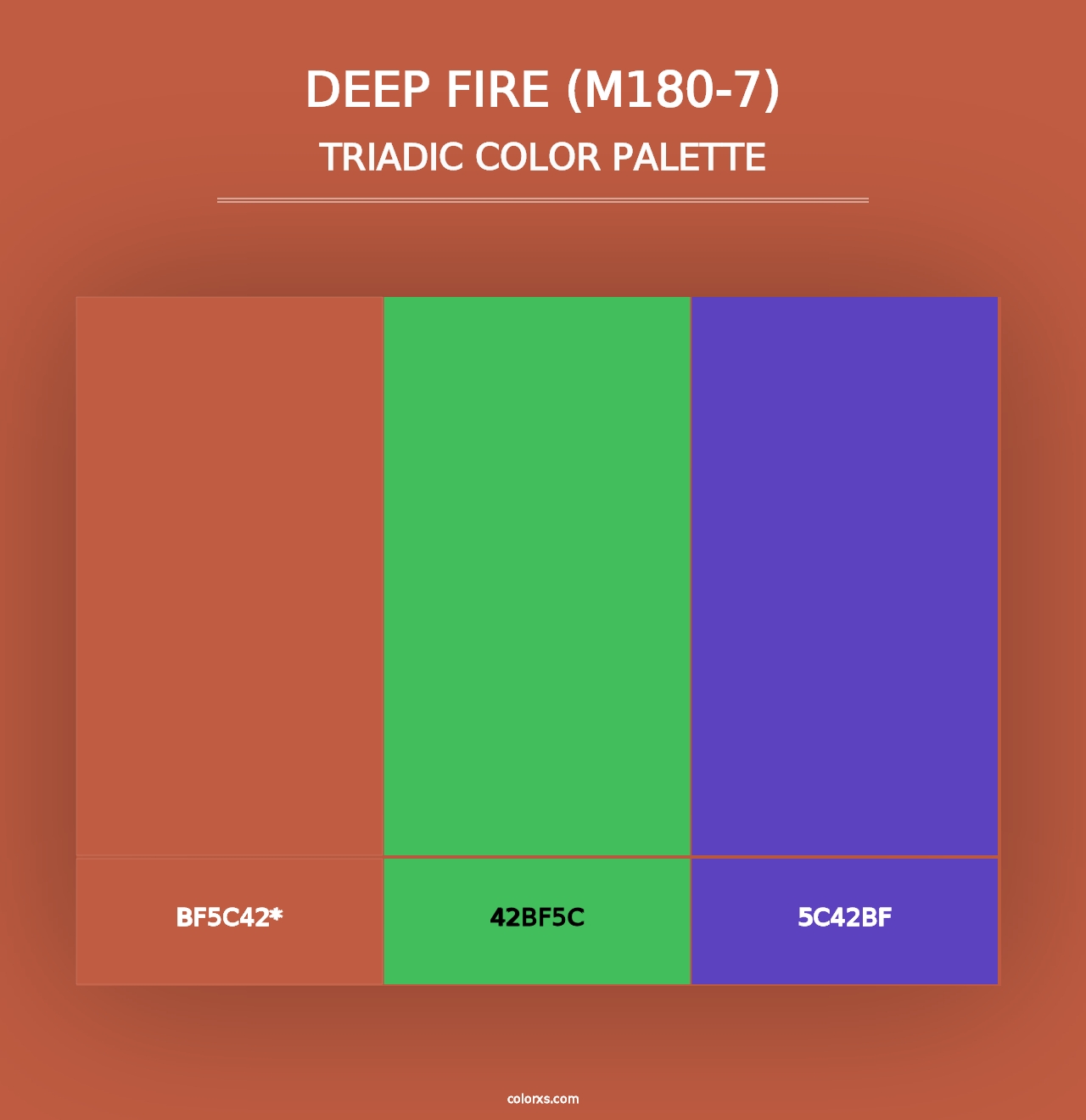 Deep Fire (M180-7) - Triadic Color Palette