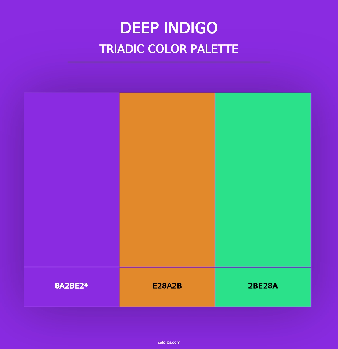 Deep Indigo - Triadic Color Palette