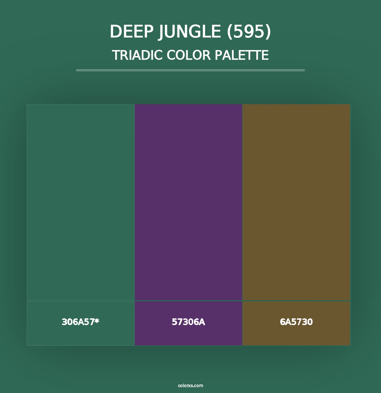 Deep Jungle (595) - Triadic Color Palette