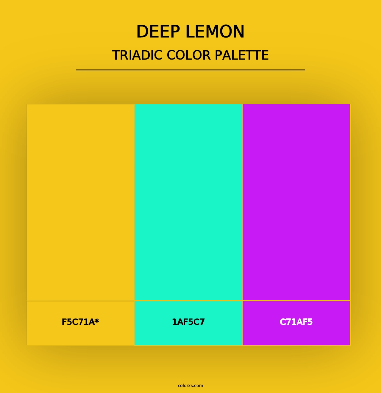 Deep Lemon - Triadic Color Palette