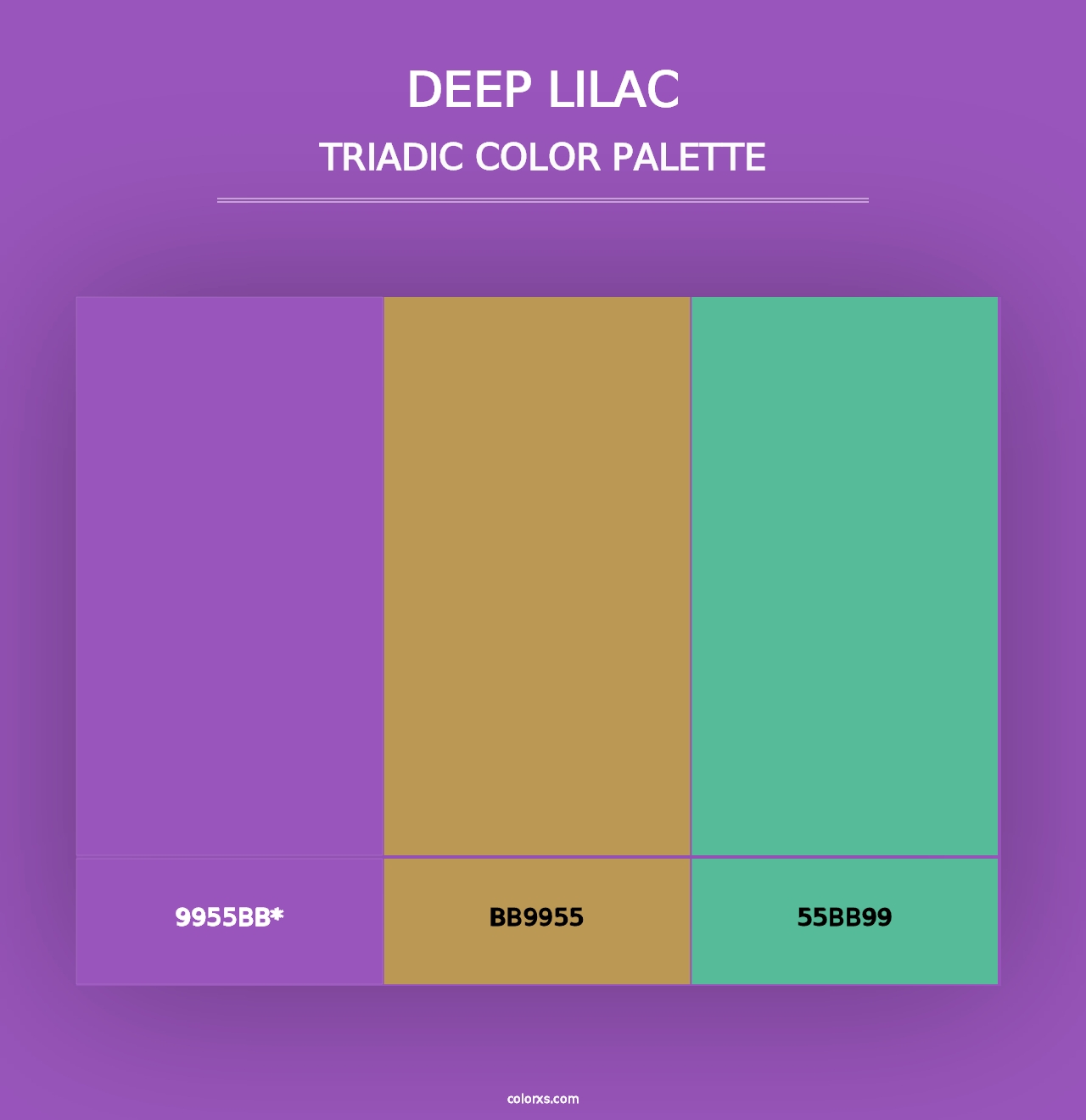 Deep Lilac - Triadic Color Palette