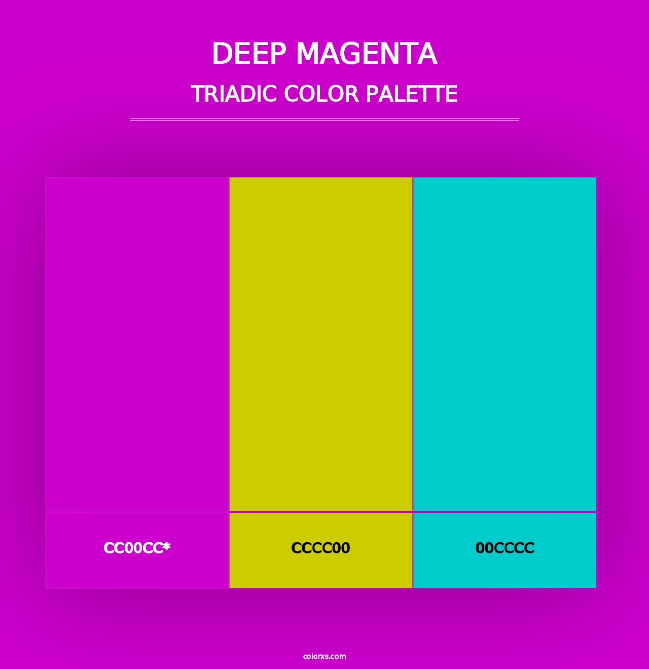 Deep Magenta - Triadic Color Palette