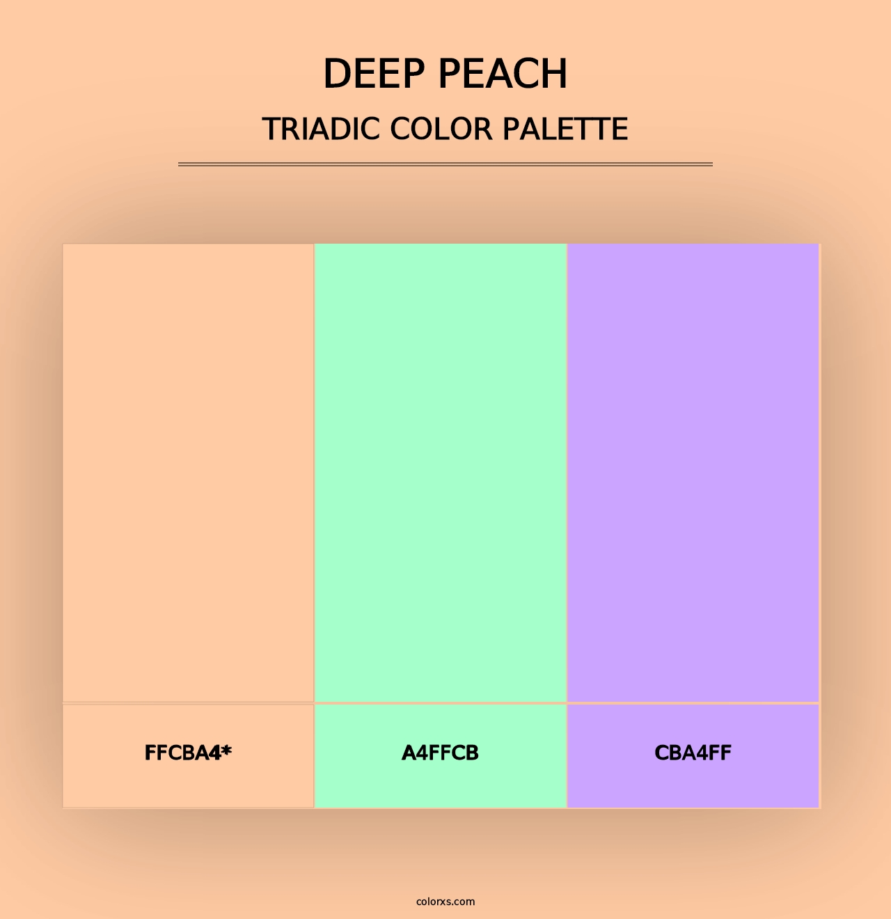 Deep Peach - Triadic Color Palette