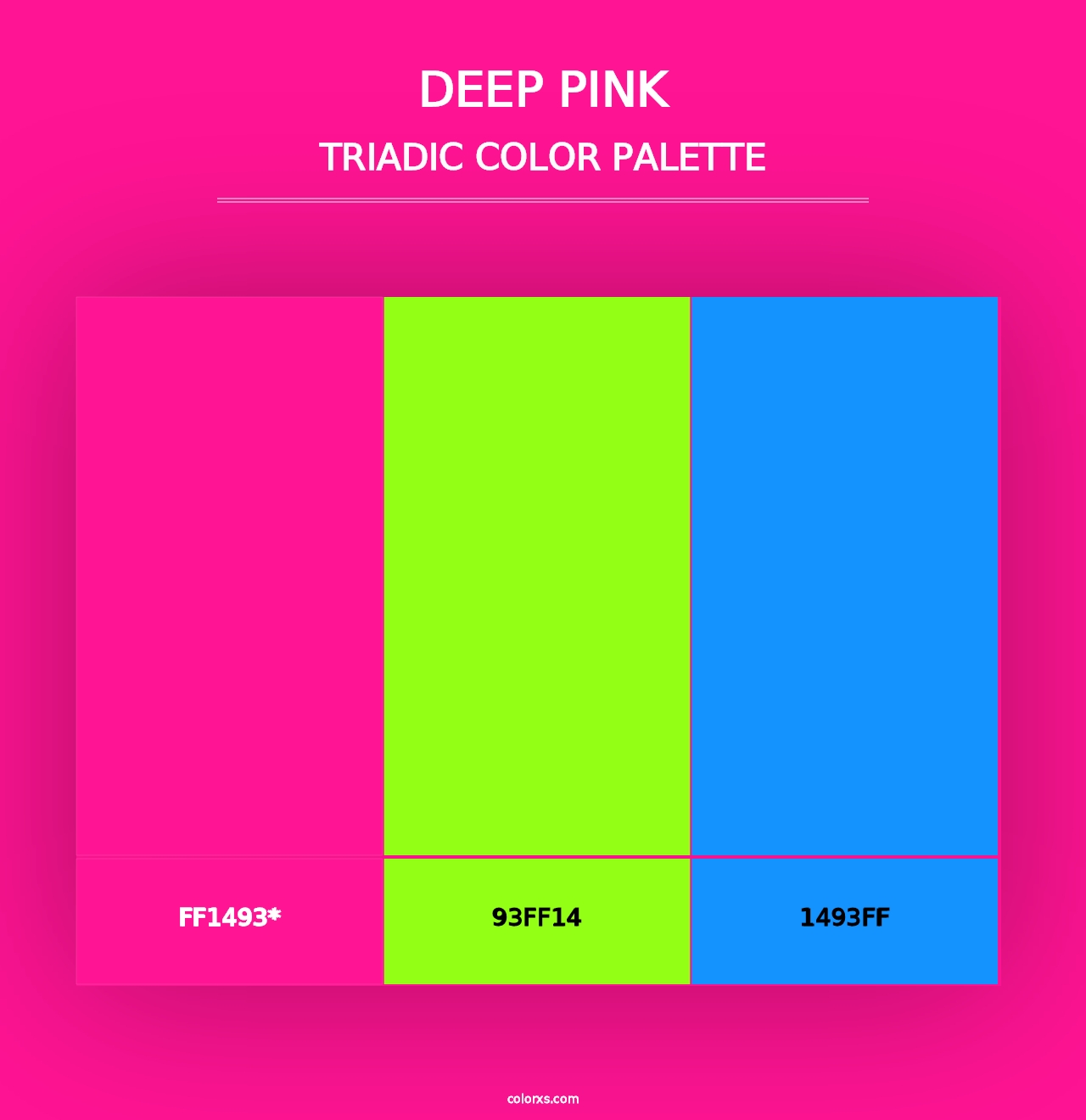 Deep Pink - Triadic Color Palette