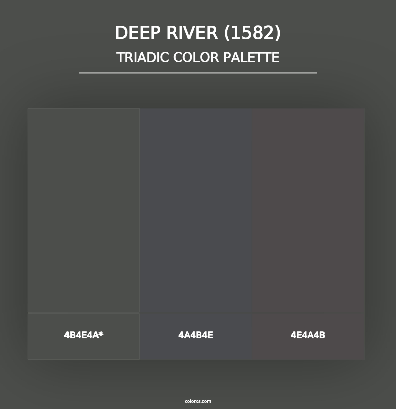 Deep River (1582) - Triadic Color Palette