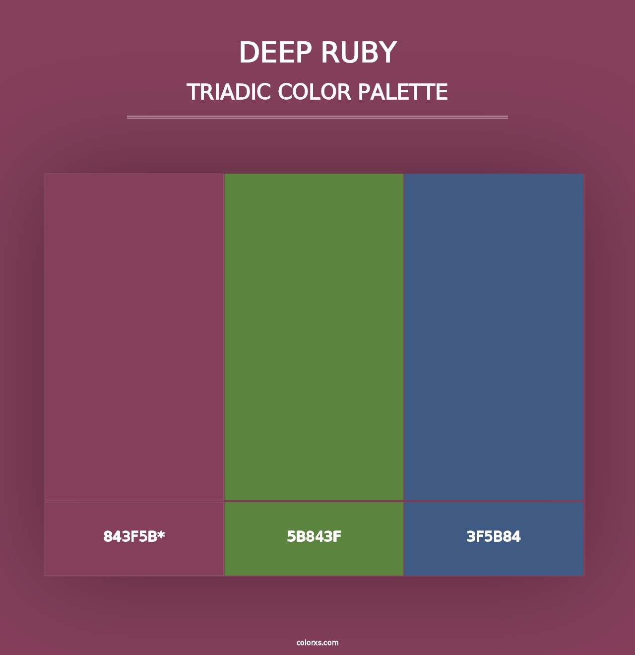 Deep Ruby - Triadic Color Palette