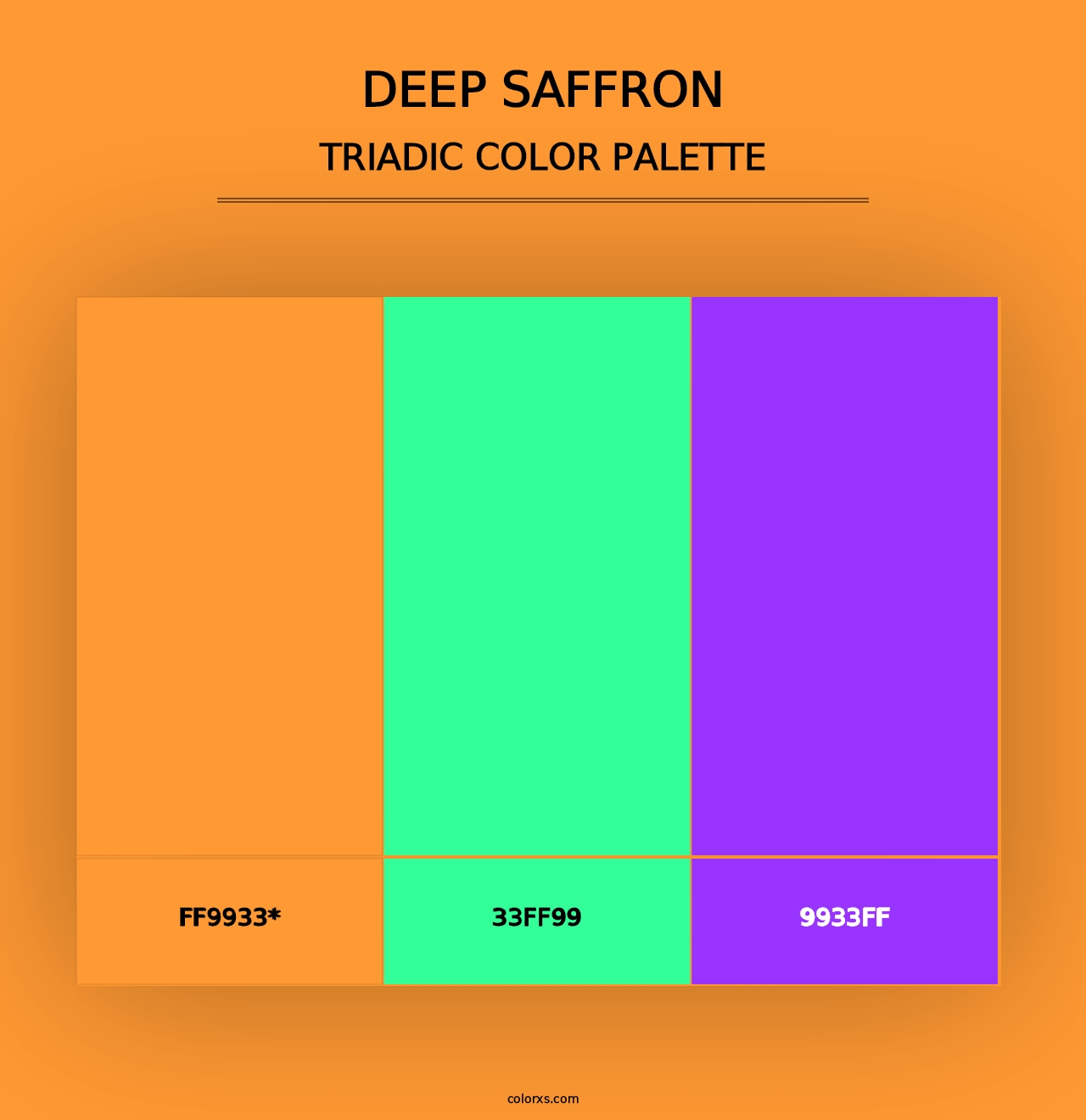 Deep Saffron - Triadic Color Palette