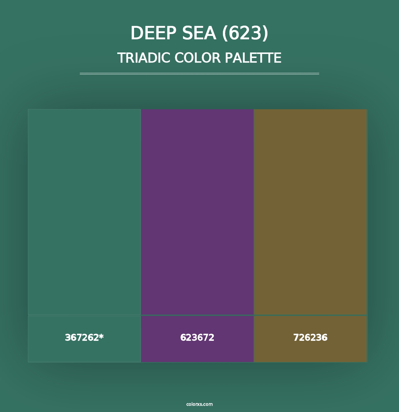 Deep Sea (623) - Triadic Color Palette