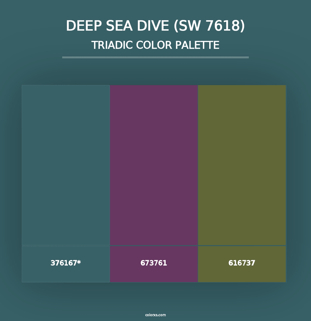 Deep Sea Dive (SW 7618) - Triadic Color Palette