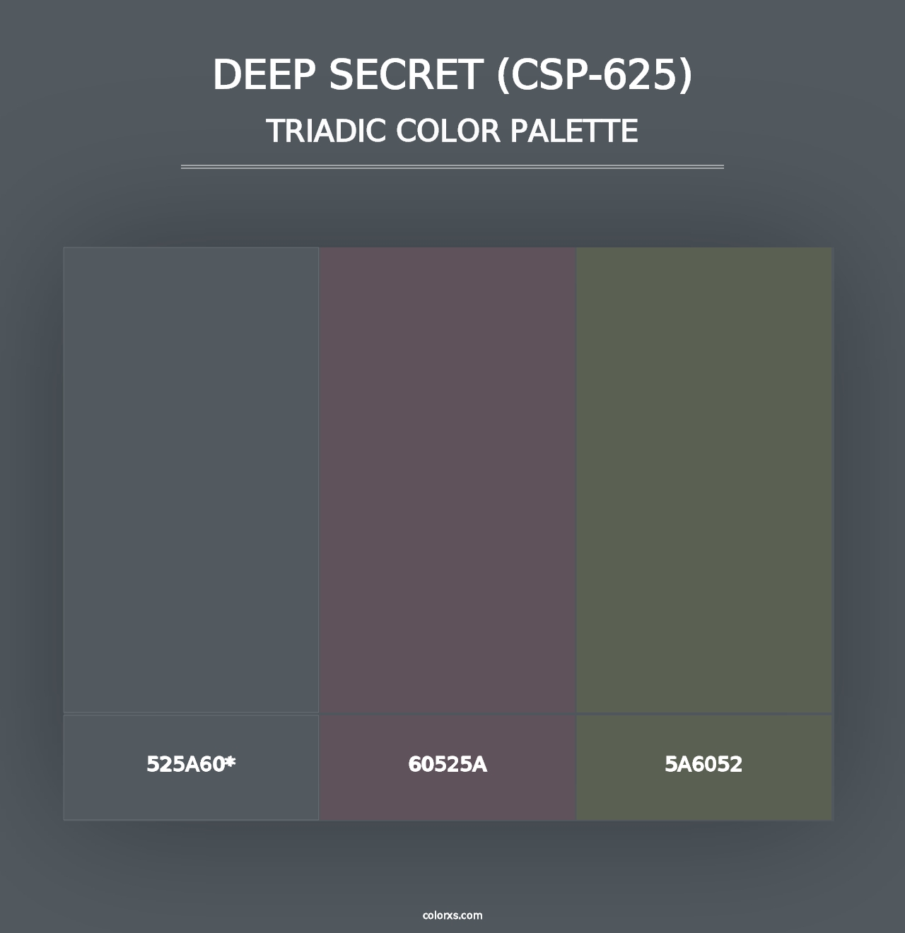 Deep Secret (CSP-625) - Triadic Color Palette