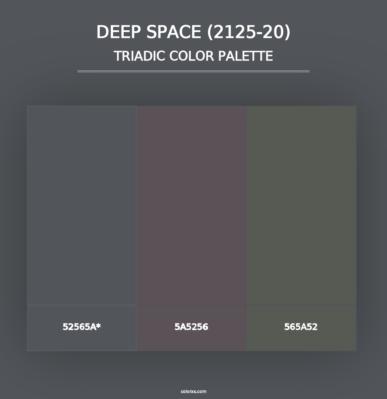 Deep Space (2125-20) - Triadic Color Palette