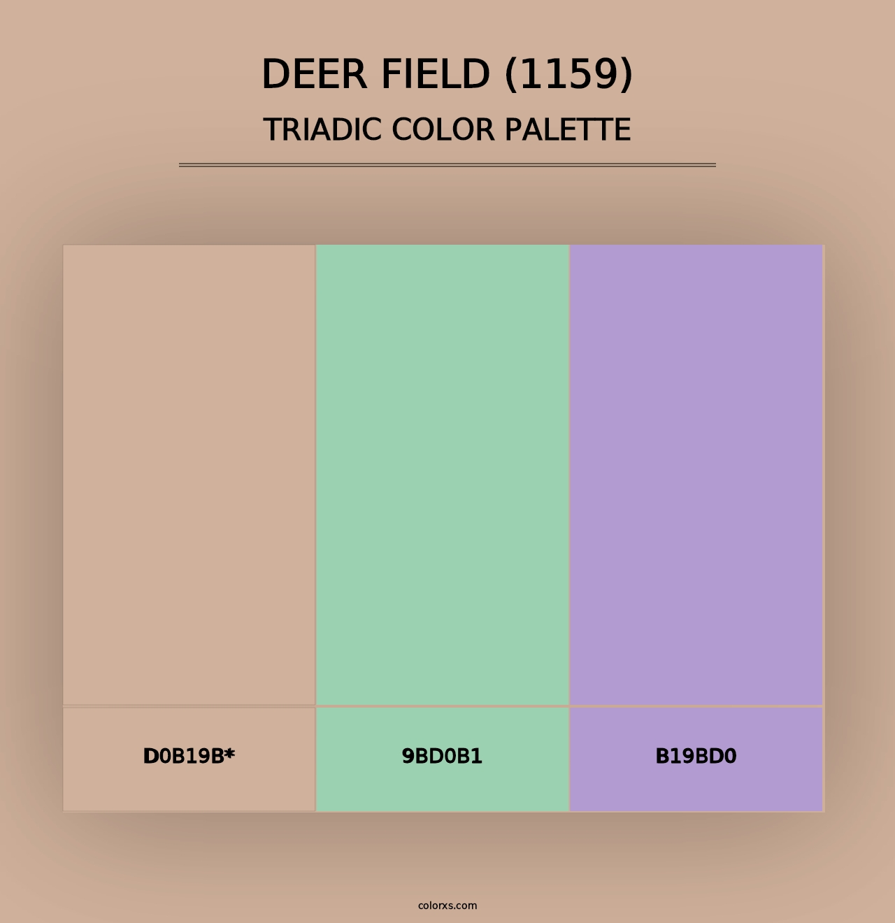 Deer Field (1159) - Triadic Color Palette