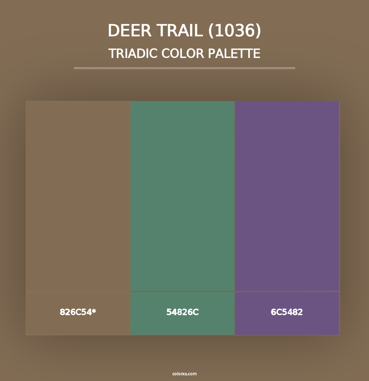 Deer Trail (1036) - Triadic Color Palette