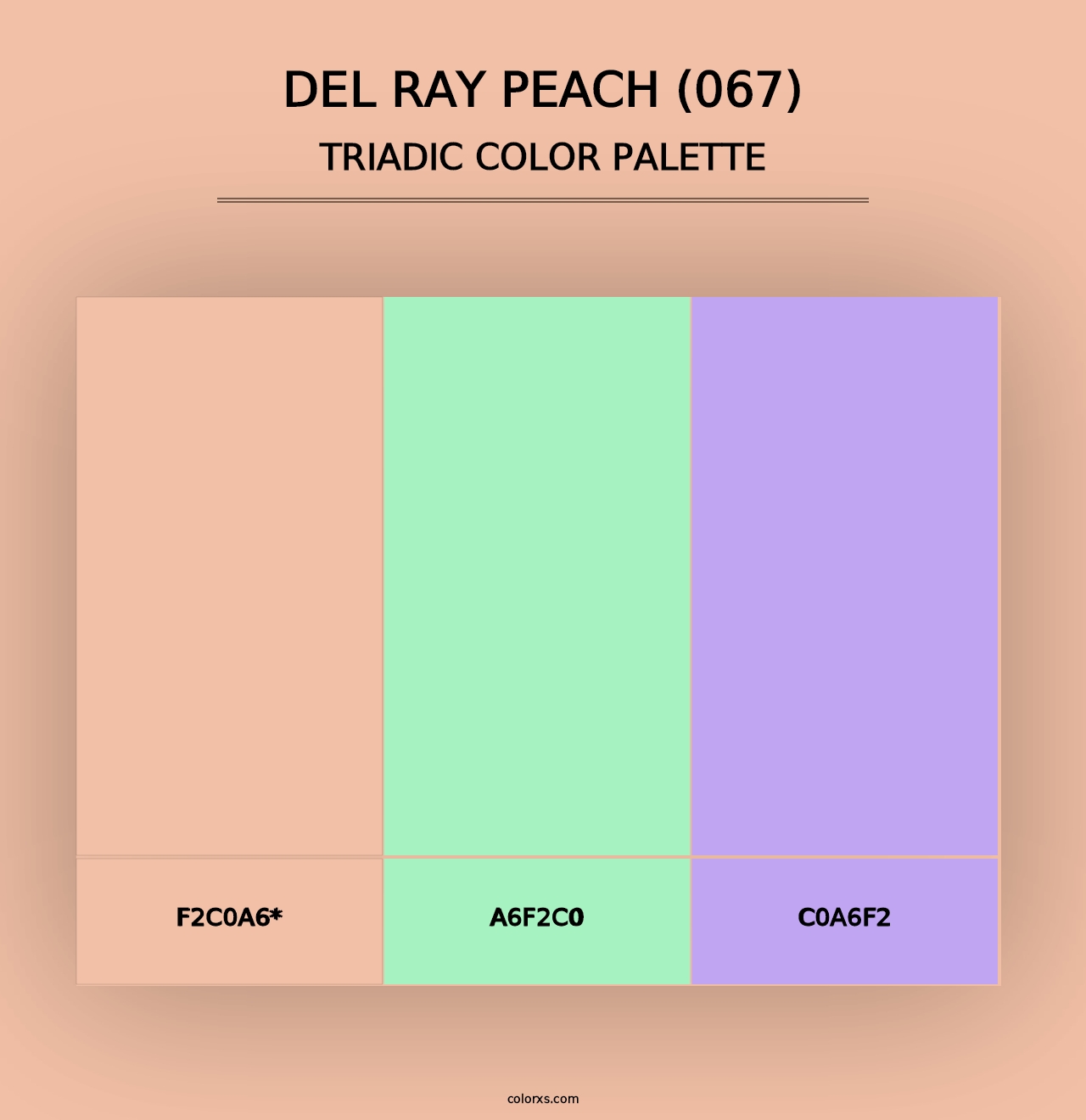 Del Ray Peach (067) - Triadic Color Palette