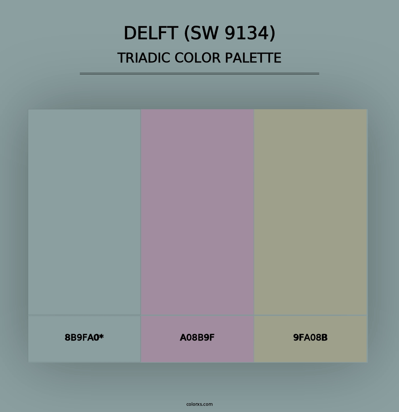 Delft (SW 9134) - Triadic Color Palette