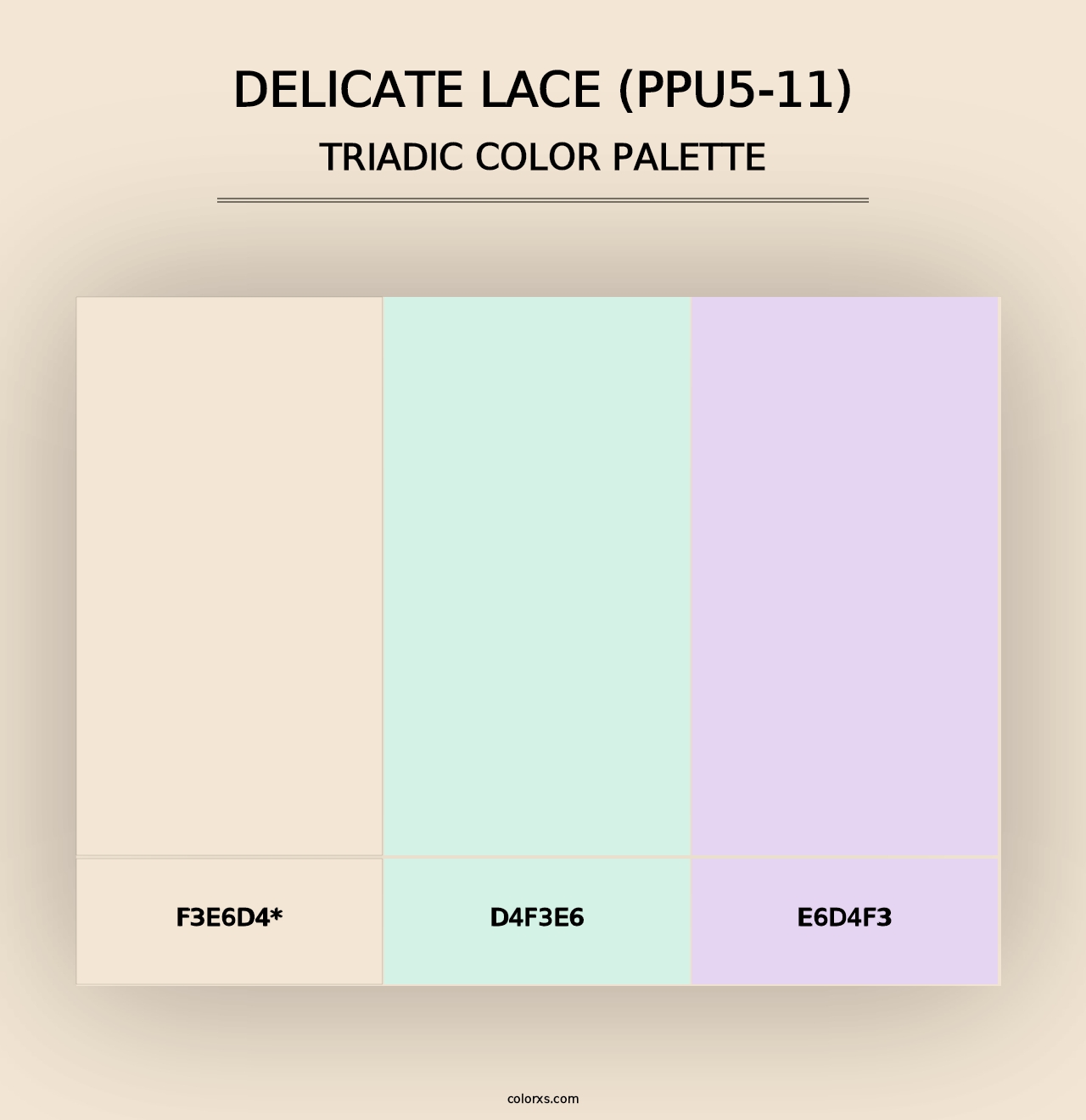 Delicate Lace (PPU5-11) - Triadic Color Palette