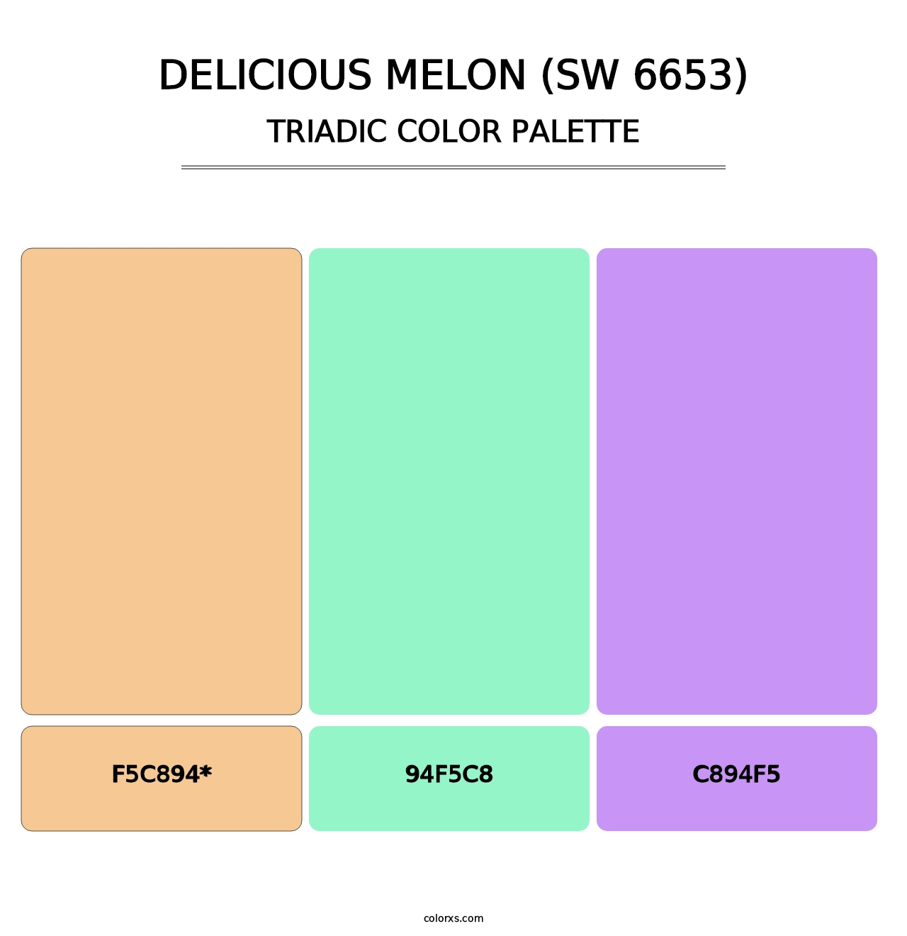 Delicious Melon (SW 6653) - Triadic Color Palette