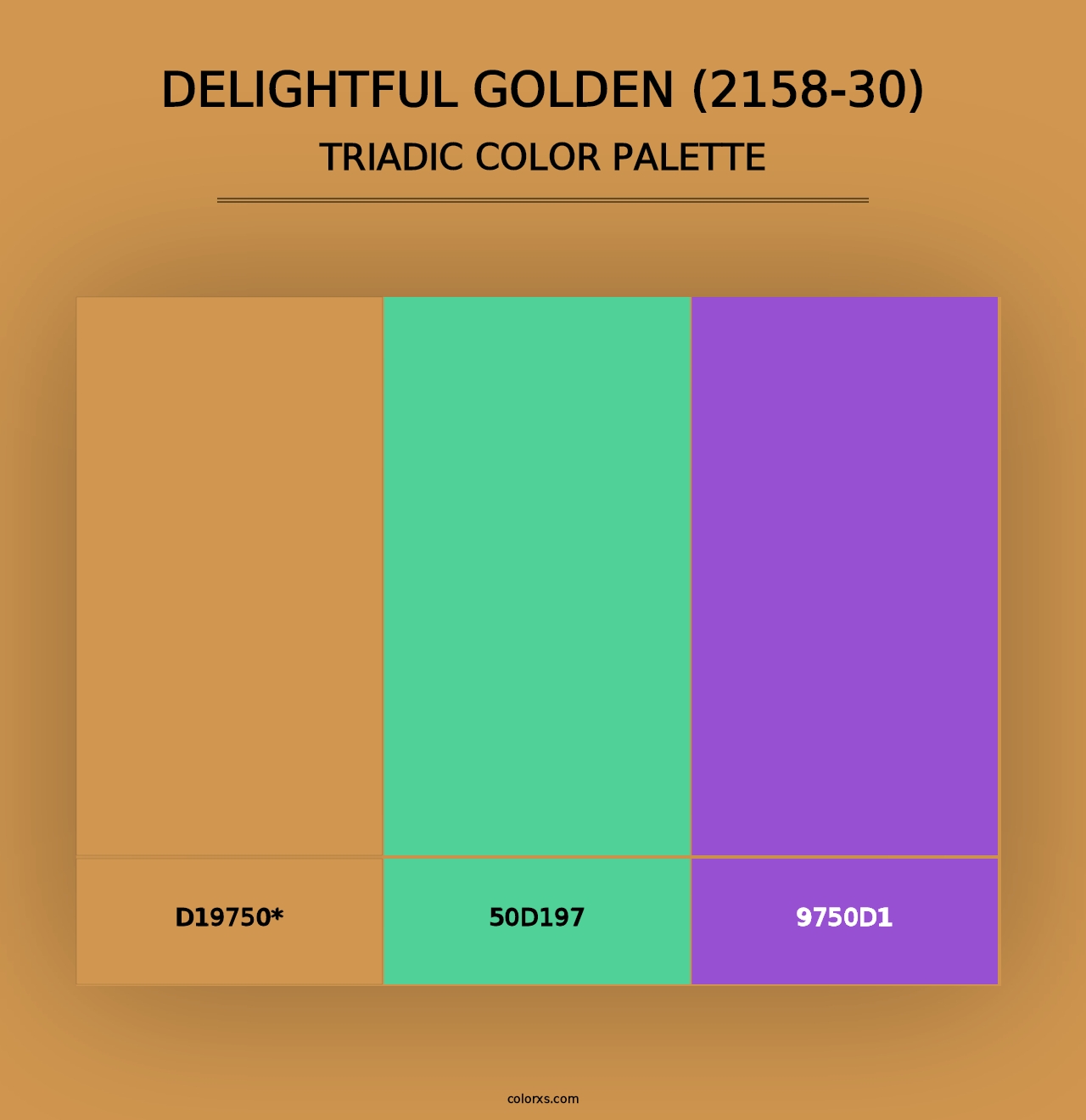 Delightful Golden (2158-30) - Triadic Color Palette