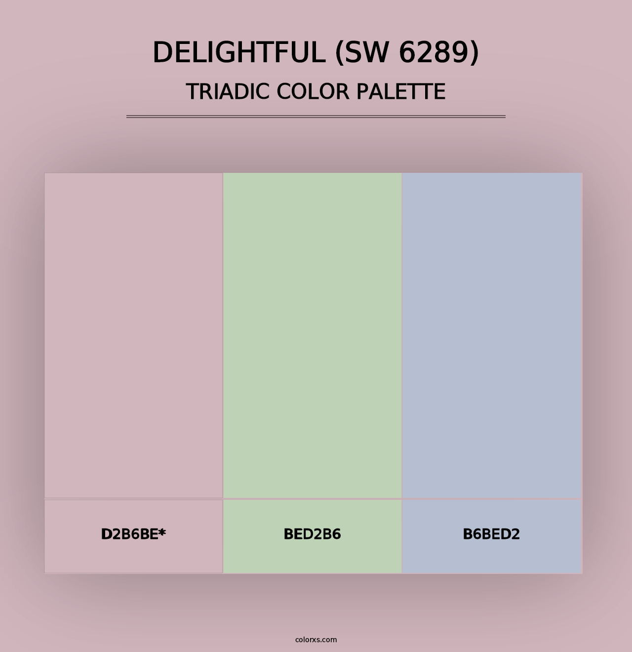 Delightful (SW 6289) - Triadic Color Palette