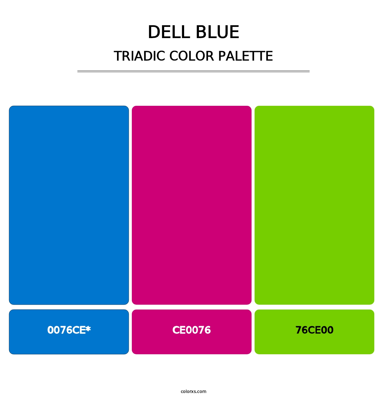 Dell Blue - Triadic Color Palette