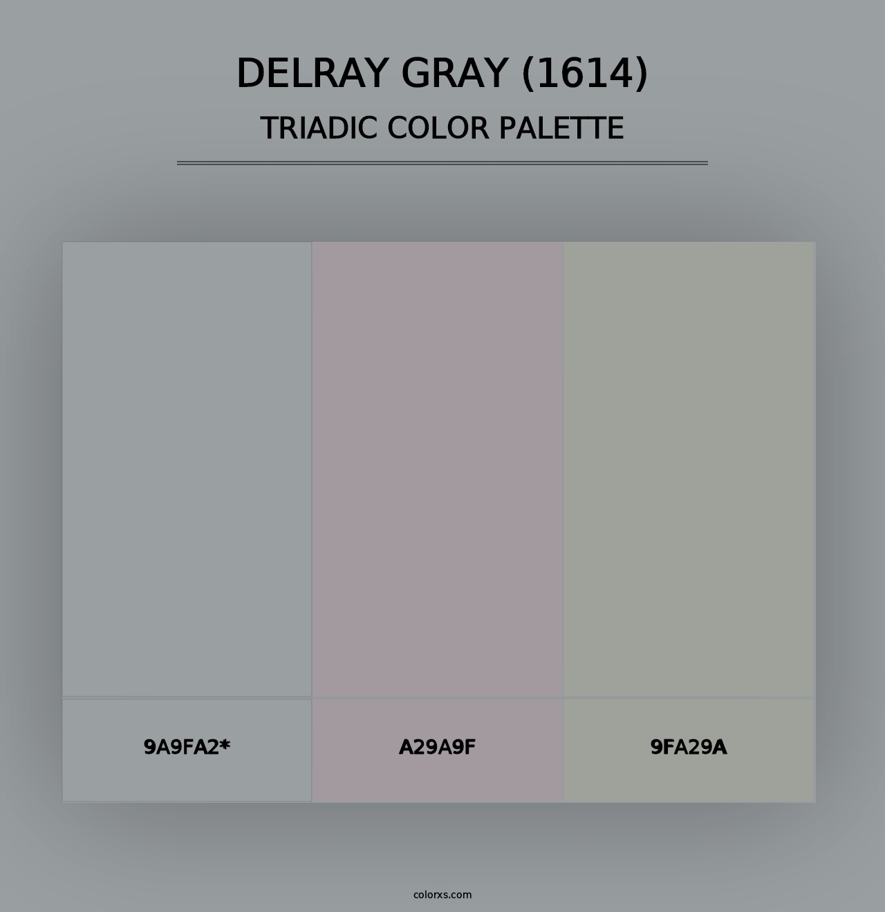 Delray Gray (1614) - Triadic Color Palette