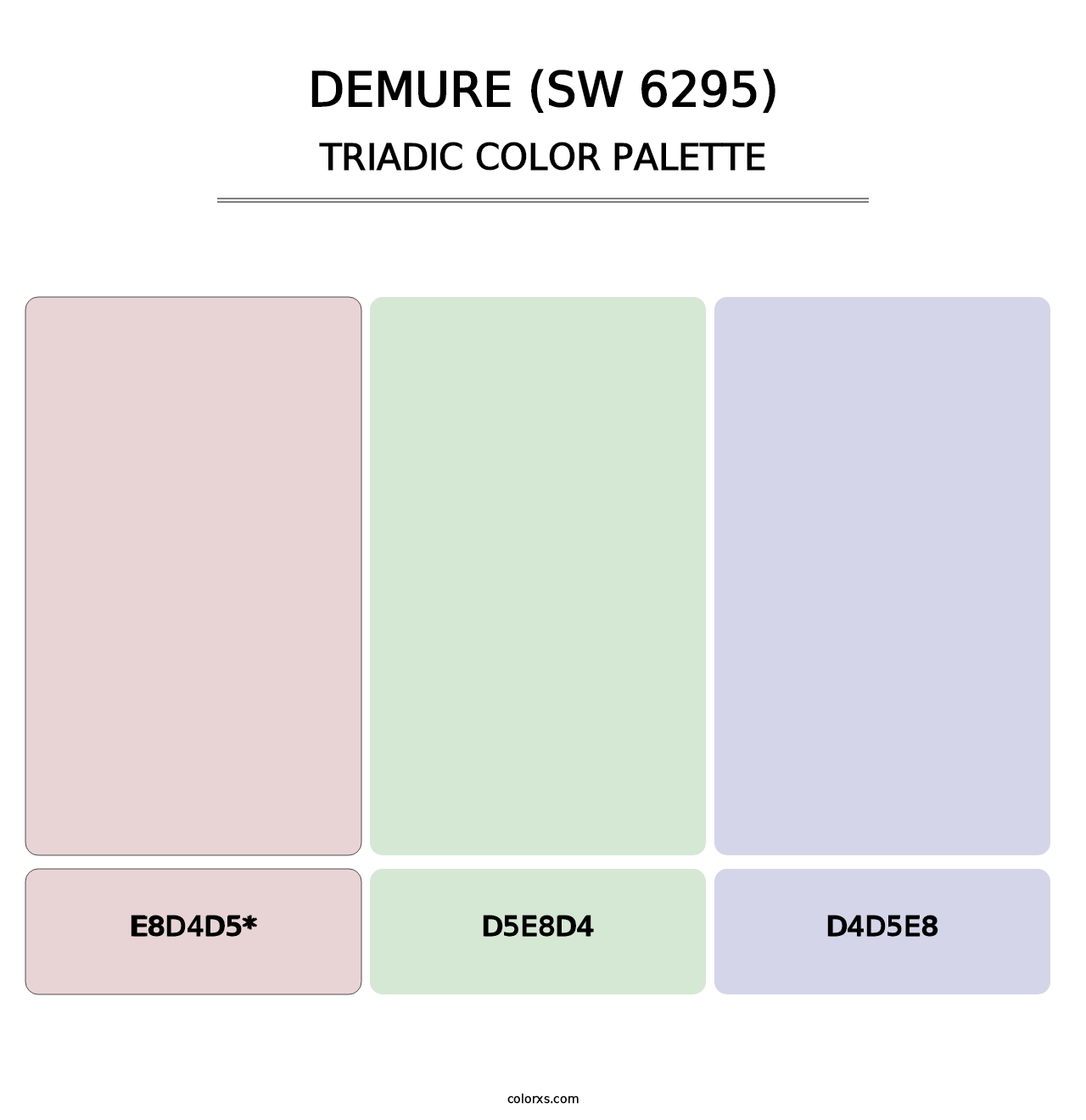 Demure (SW 6295) - Triadic Color Palette