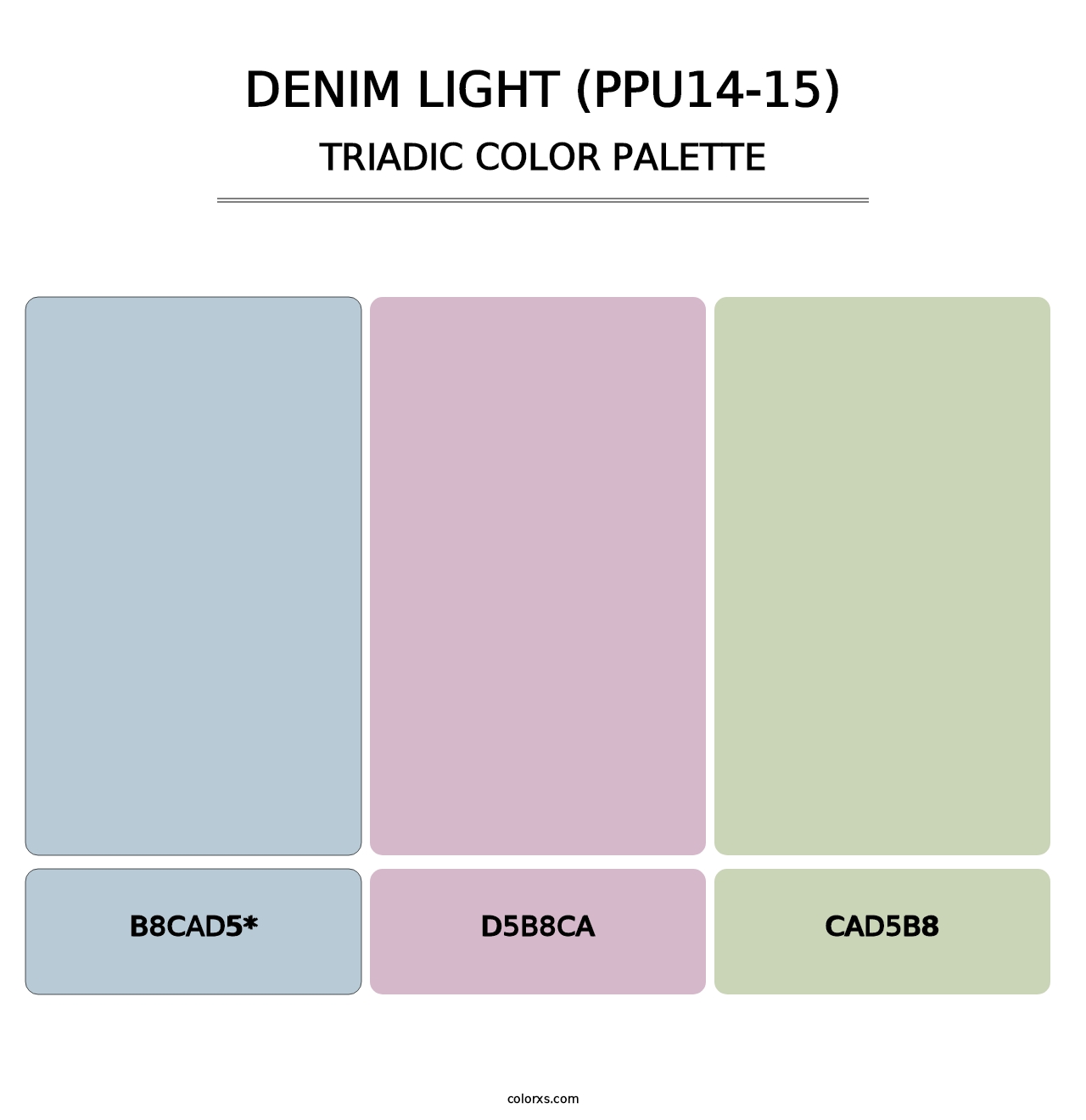 Denim Light (PPU14-15) - Triadic Color Palette