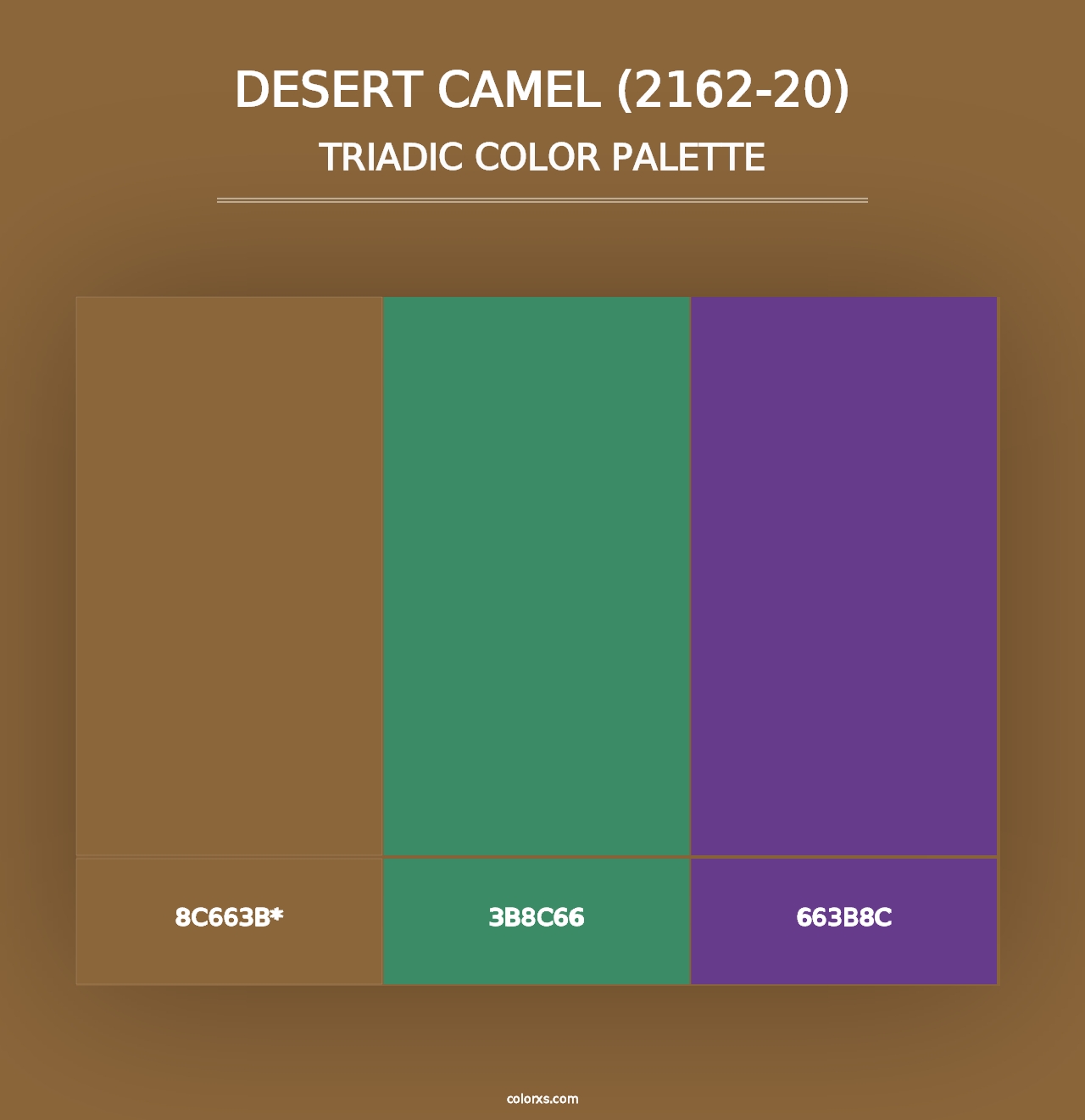 Desert Camel (2162-20) - Triadic Color Palette