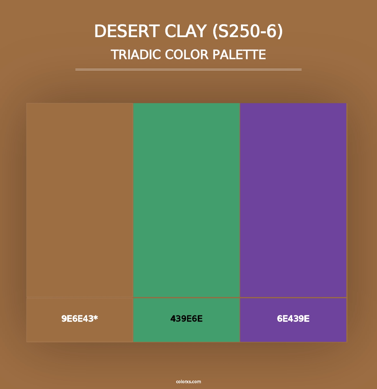 Desert Clay (S250-6) - Triadic Color Palette