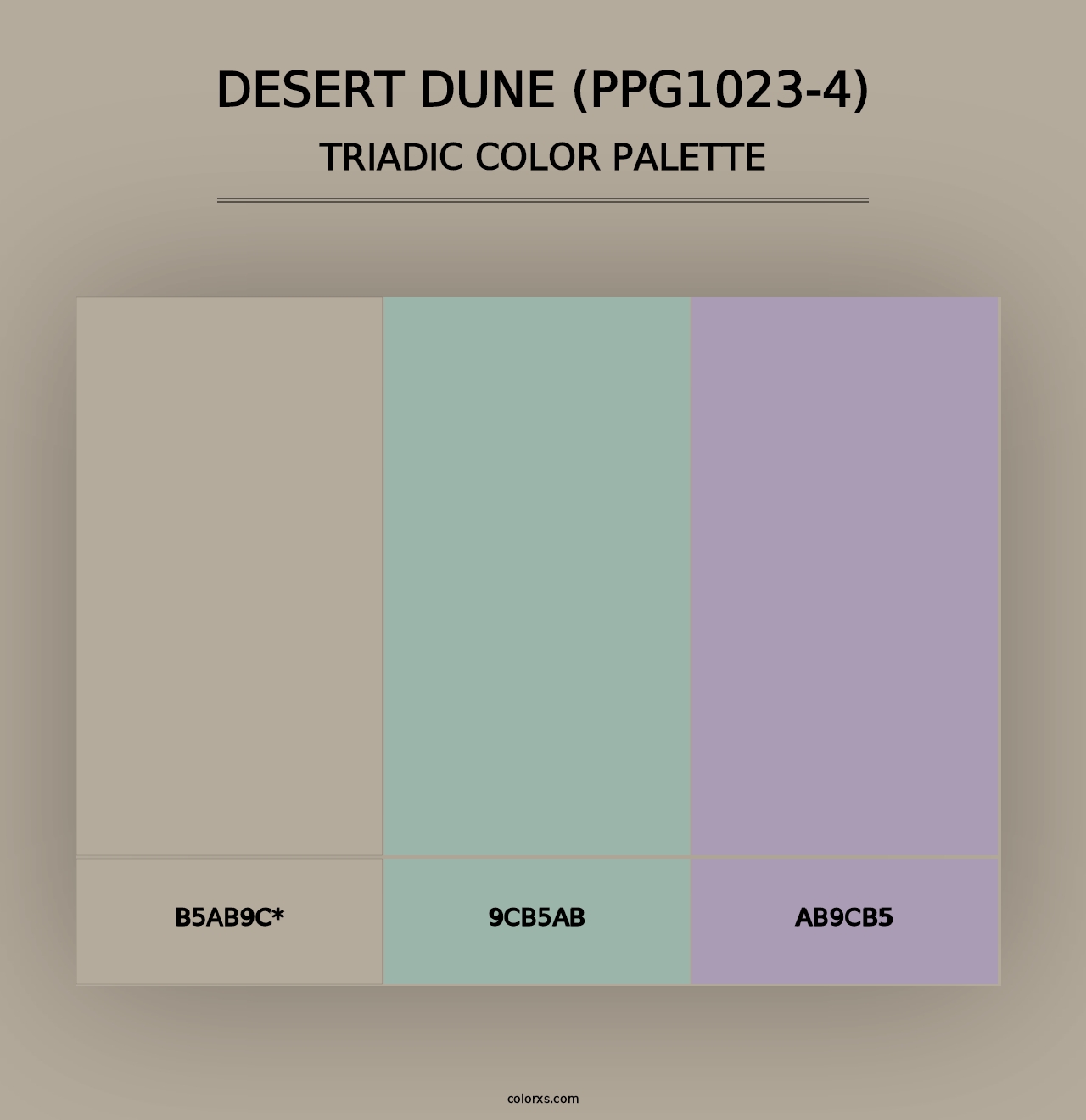 Desert Dune (PPG1023-4) - Triadic Color Palette