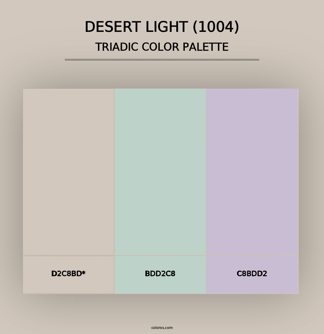 Desert Light (1004) - Triadic Color Palette