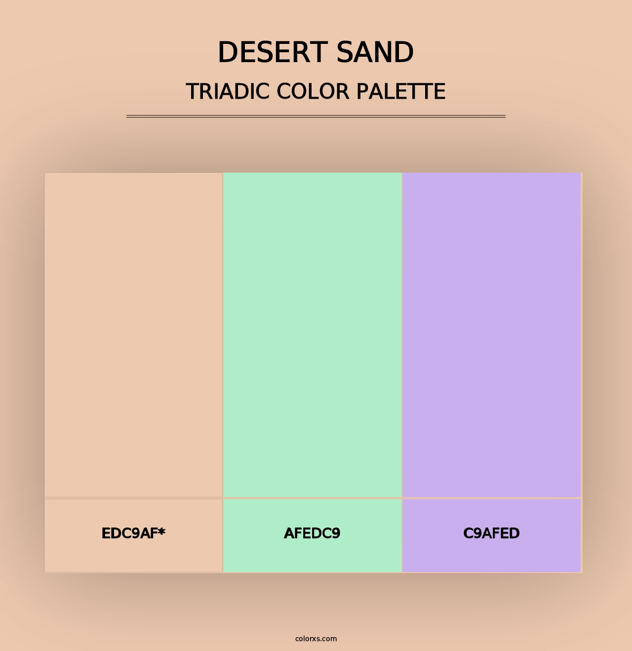 Desert Sand - Triadic Color Palette