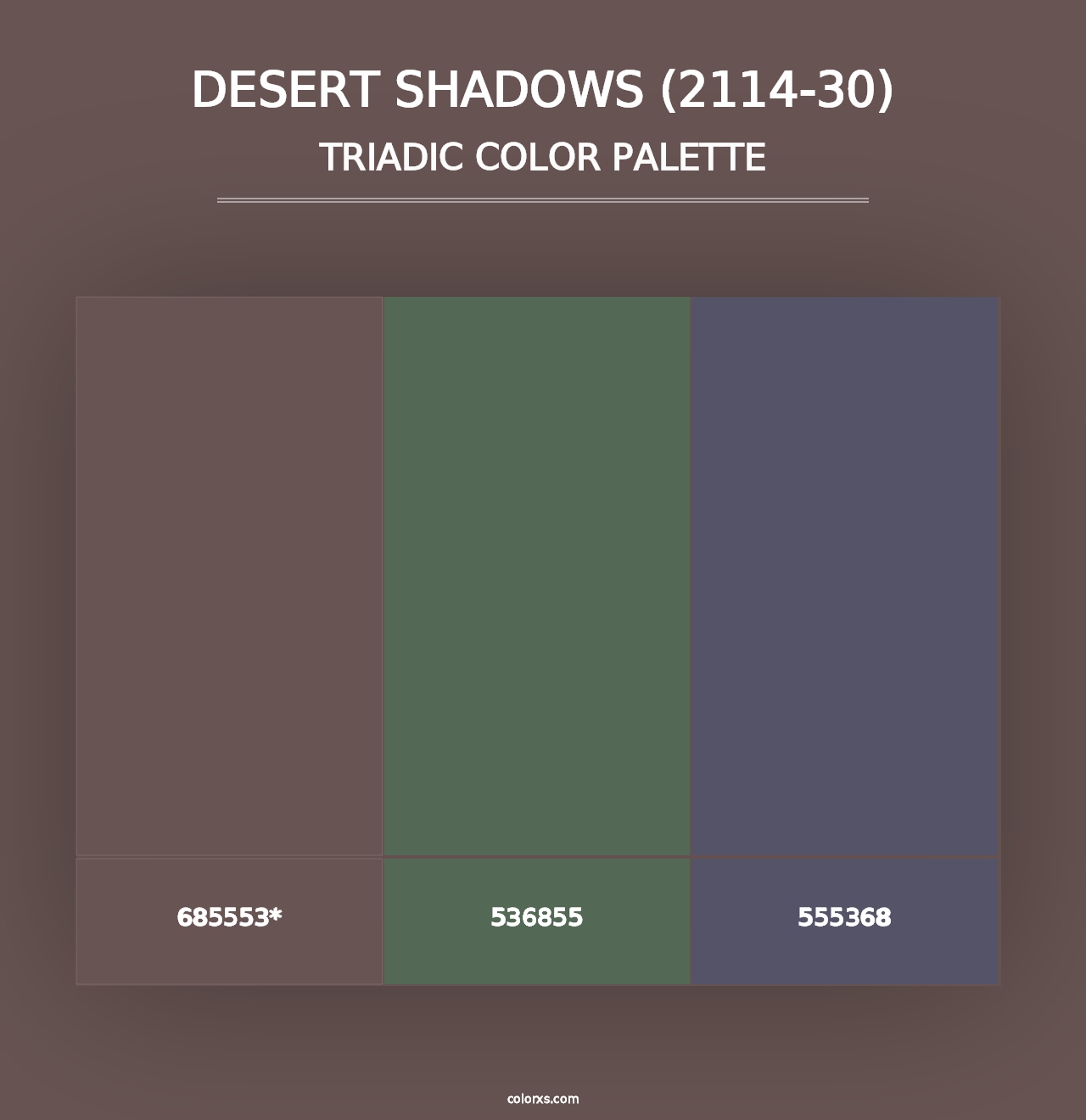 Desert Shadows (2114-30) - Triadic Color Palette