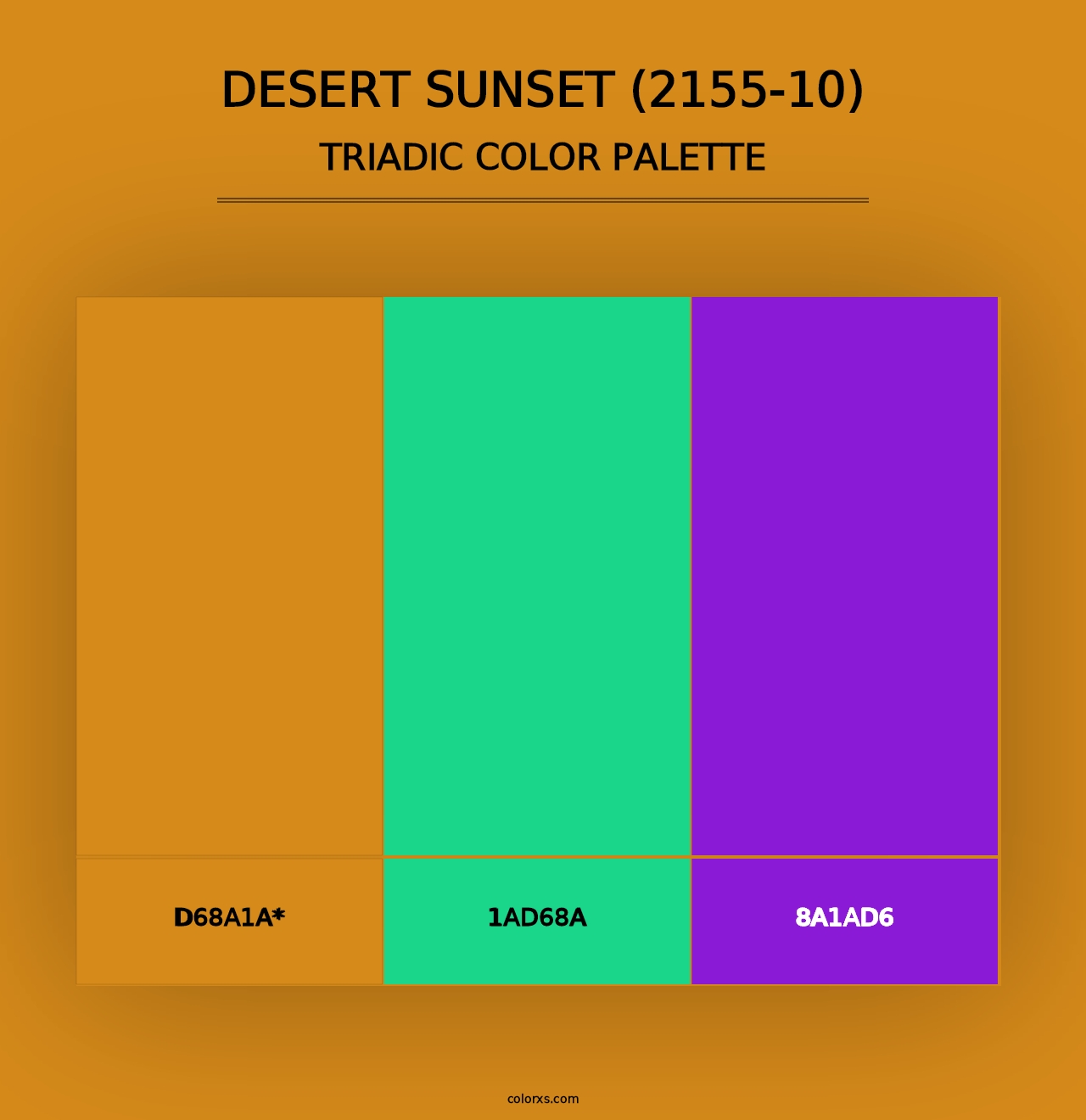 Desert Sunset (2155-10) - Triadic Color Palette