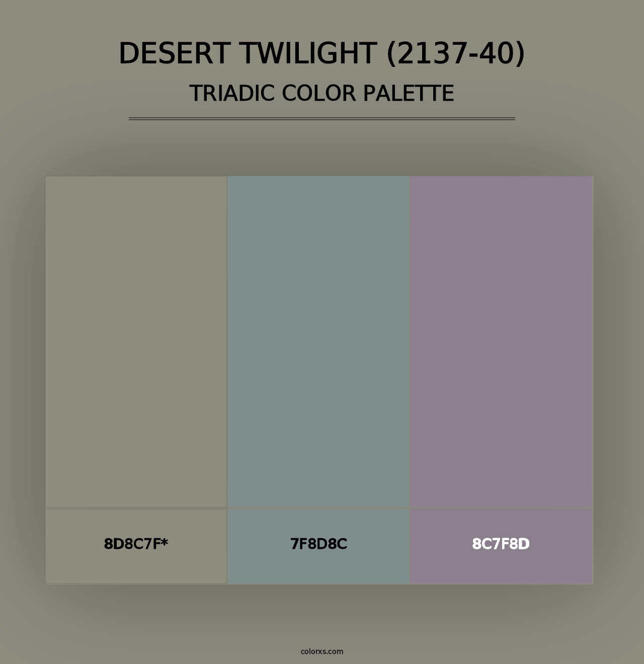 Desert Twilight (2137-40) - Triadic Color Palette