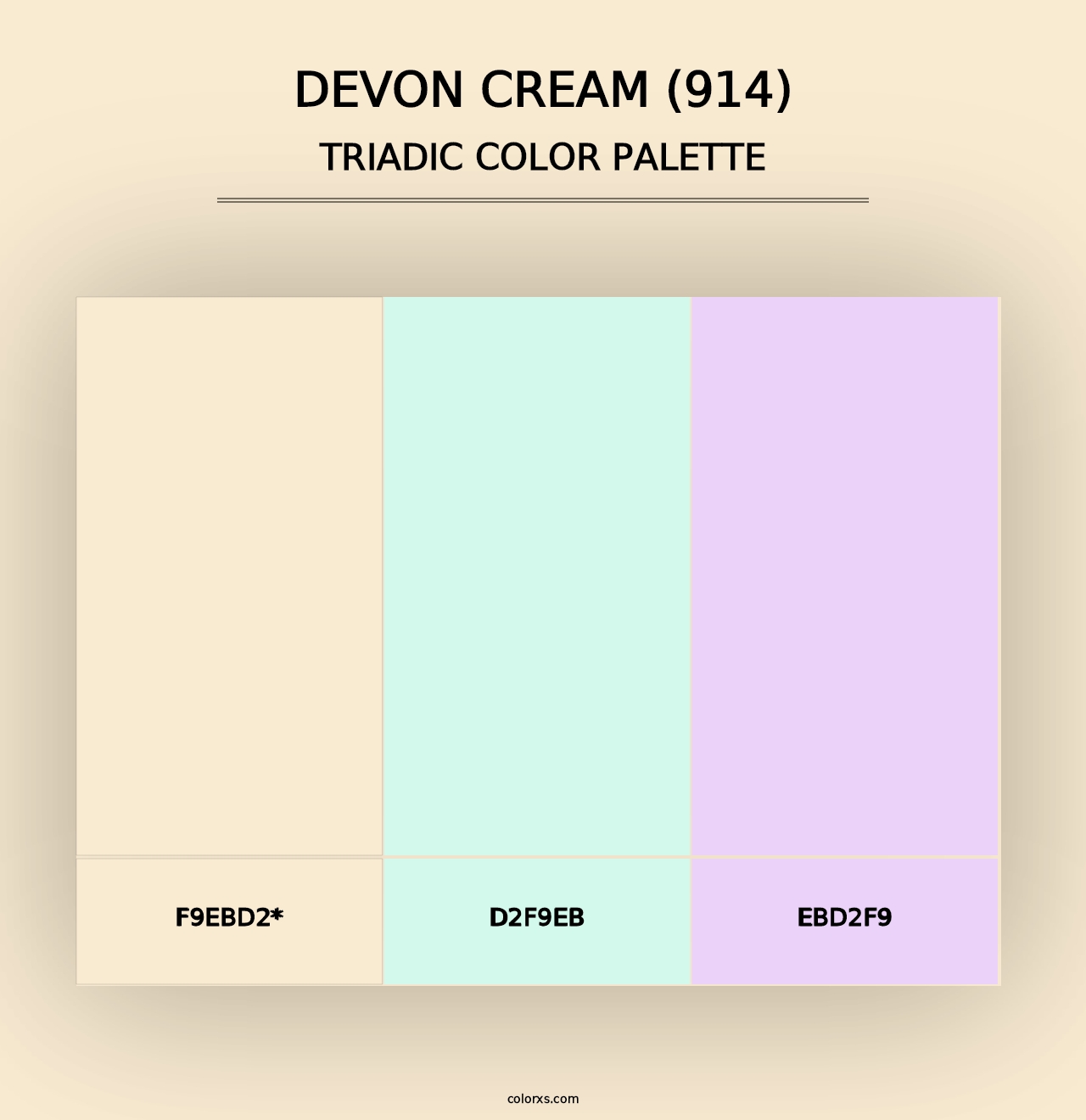 Devon Cream (914) - Triadic Color Palette