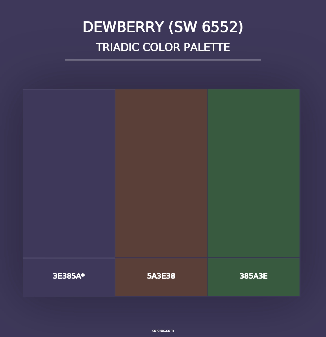 Dewberry (SW 6552) - Triadic Color Palette