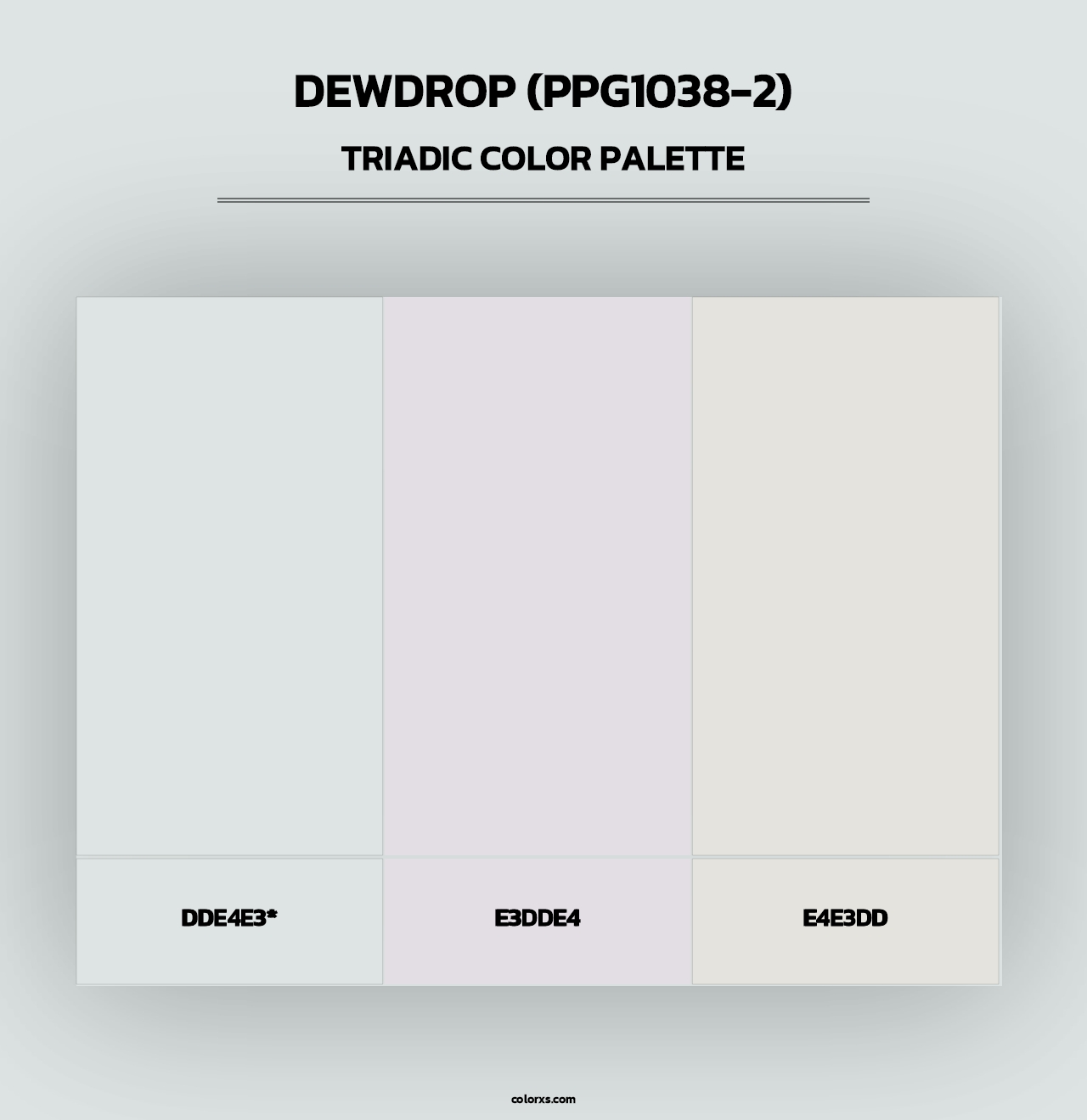 Dewdrop (PPG1038-2) - Triadic Color Palette