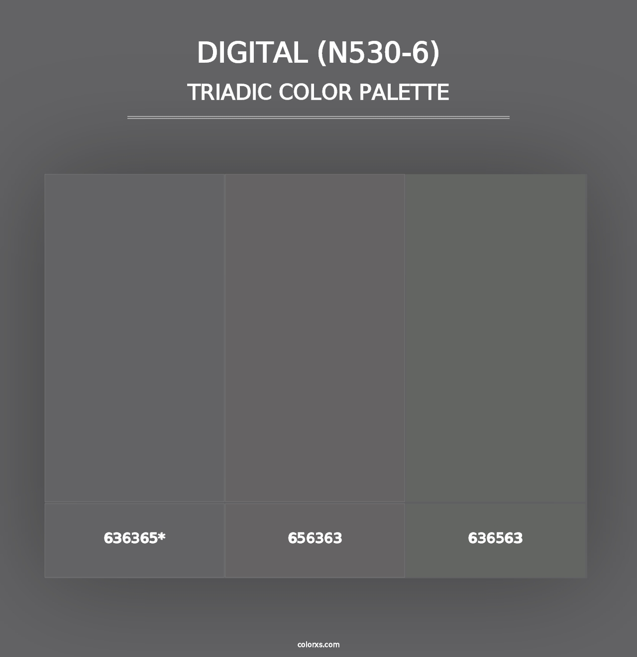 Digital (N530-6) - Triadic Color Palette