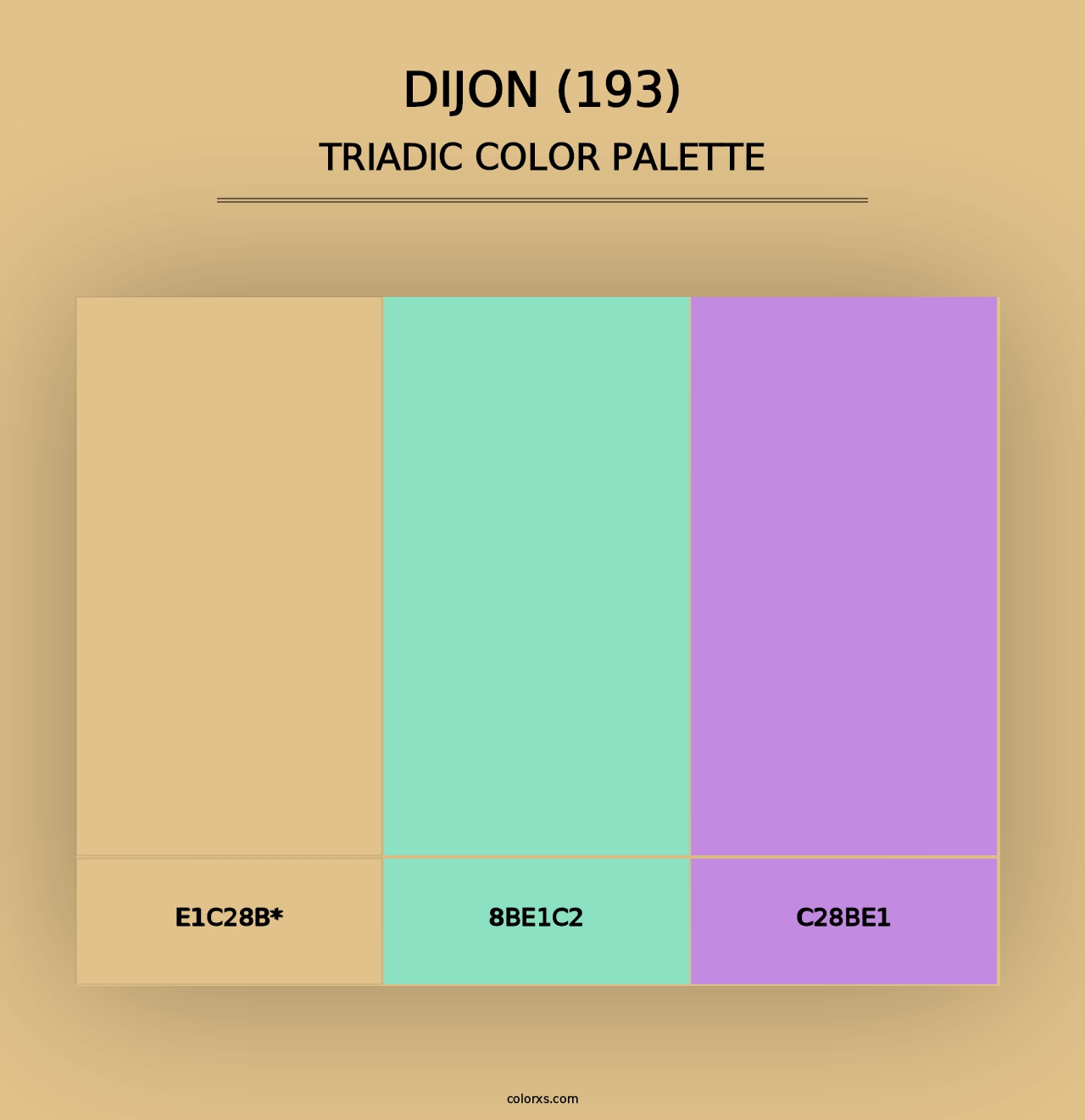 Dijon (193) - Triadic Color Palette