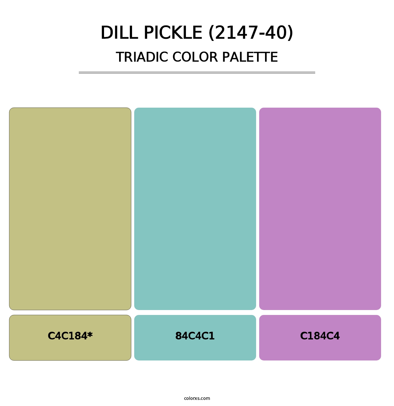 Dill Pickle (2147-40) - Triadic Color Palette