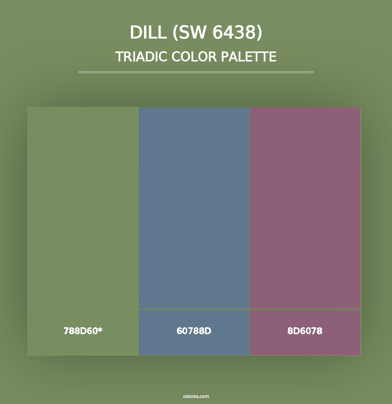 Dill (SW 6438) - Triadic Color Palette