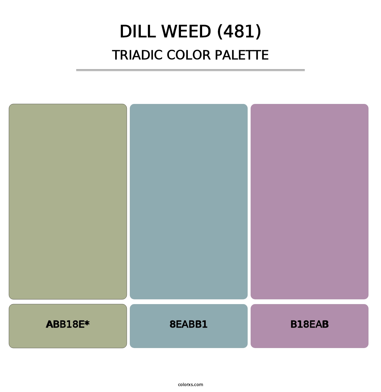 Dill Weed (481) - Triadic Color Palette